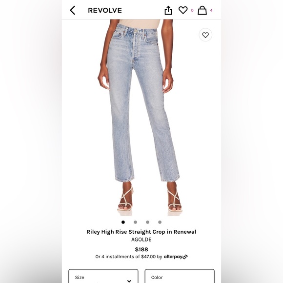 AGOLDE Riley High Rise Straight Crop - Picture 6 of 7